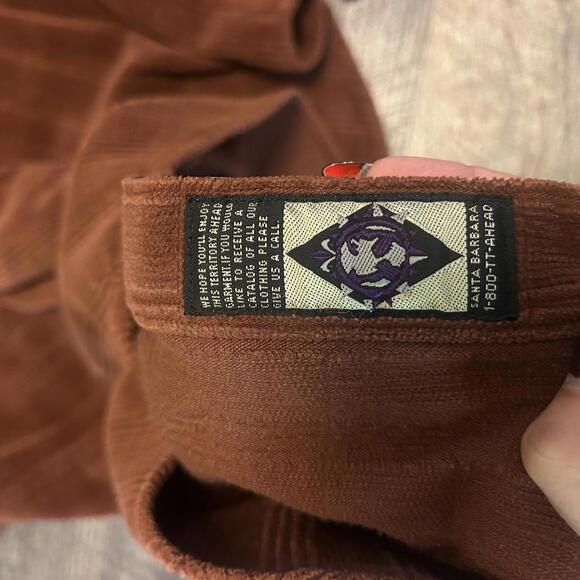 The Territory Ahead Men’s L Brown Silk Blend Button Down Shirt Casual Travel - Picture 5 of 8